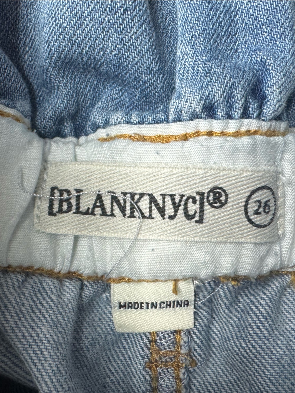 Blank NYC Light Blue Paperbag Waist Denim Shorts - Picture 4 of 5